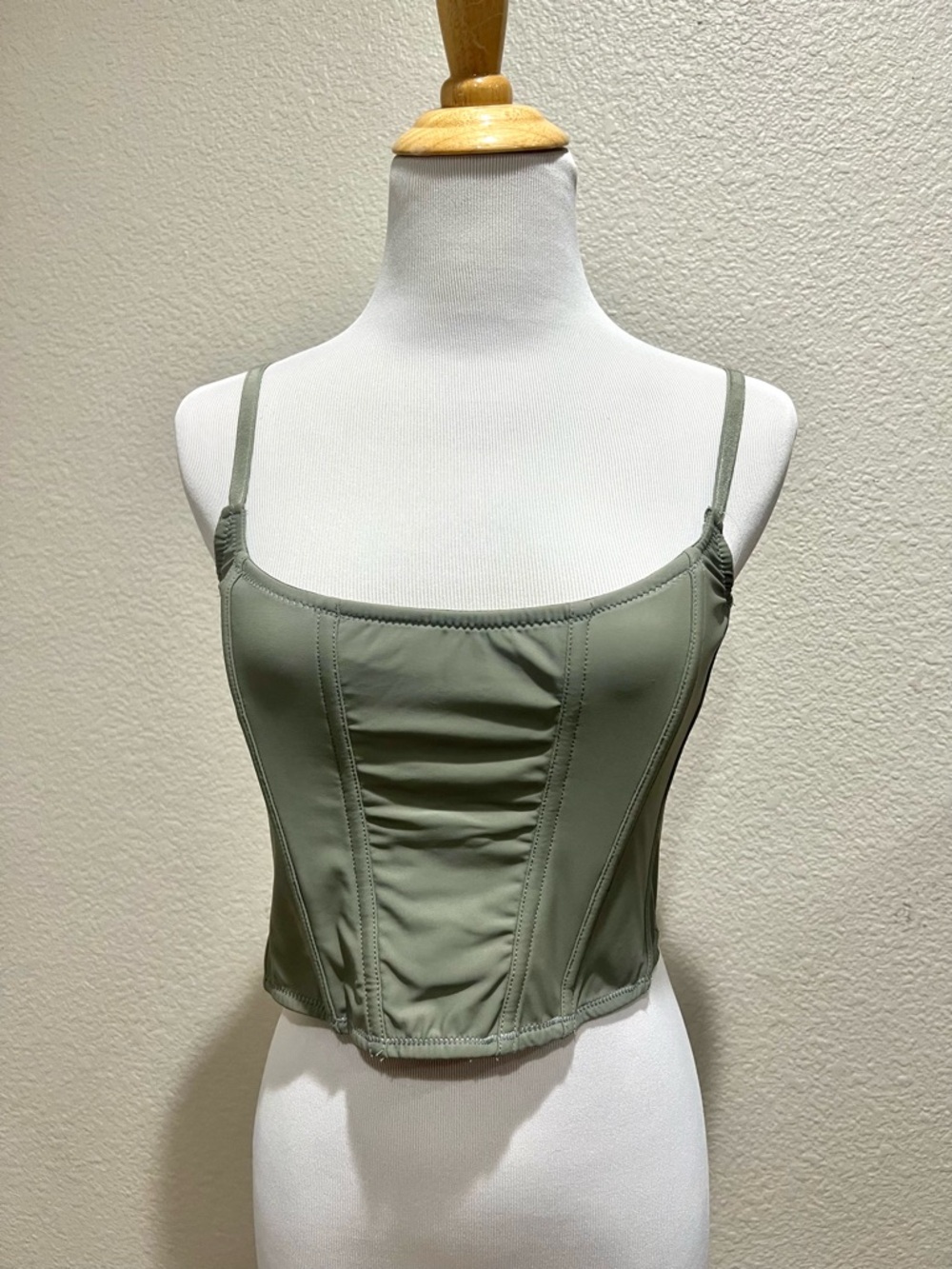 NWT Out From Under Green Corset Top, M